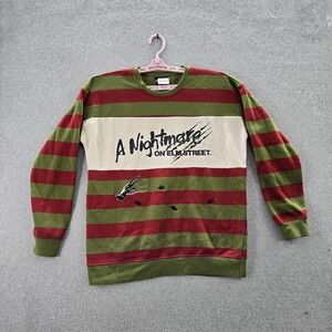 A Nightmare On Elm‎ Street Men Sweatshirt M Freddy Claw Marks Bugs Embroidery